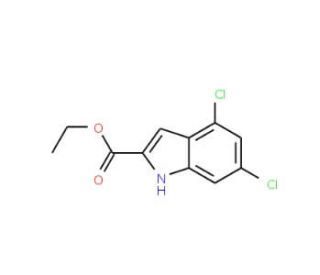 Ethyl 4,6-dichloro-1H-indole-2-carboxylate (CAS 53995-82-7) - chemical structure image