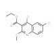 Ethyl 4,6-dichloro-2-(methylthio)quinoline-3-carboxylate (CAS 227958-96-5) - chemical structure image