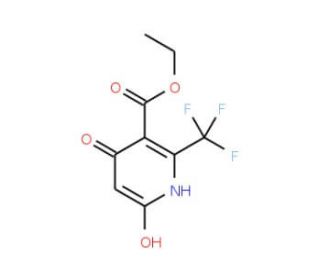 Ethyl 4,6-dihydroxy-2-(trifluoromethyl)nicotinate (CAS 103900-77-2) - chemical structure image