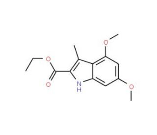 Ethyl 4,6-dimethoxy-3-methyl-1H-indole-2-carboxylate (CAS 1134334-78-3) - chemical structure image