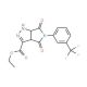 Ethyl 4,6-dioxo-5-[3-(trifluoromethyl)phenyl]-1,3a,4,5,6,6a-hexahydropyrrolo[3,4-c]pyrazole-3-carboxylate - chemical structur