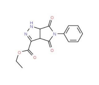 Ethyl 4,6-dioxo-5-phenyl-1,3a,4,5,6,6a-hexahydropyrrolo[3,4-c]pyrazole-3-carboxylate (CAS 2997-63-9) - chemical structure ima