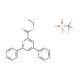 Ethyl 4,6-diphenylpyrylium-2-carboxylate trifluoromethanesulphonate, tech (CAS 78904-85-5) - chemical structure image