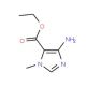 Ethyl 4-amino-1-methyl-1H-imidazole-5-carboxylate (CAS 61982-18-1) - chemical structure image