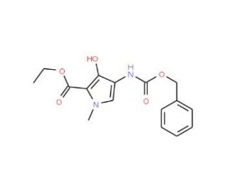Ethyl 4-Benzyloxycarbonylamino-3-hydroxy-1-methyl-1H-pyrrole-2-carboxylate - chemical structure image