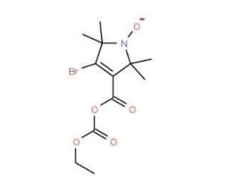Ethyl 4-Bromo-1-oxyl-2,2,5,5-tetramethyl-&delta;3-pyrroline-3-carboxylate (CAS 215956-48-2) - chemical structure image