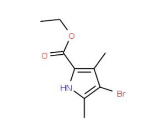 Ethyl 4-bromo-3,5-dimethylpyrrole-2-carboxylate (CAS 5408-07-1) - chemical structure image
