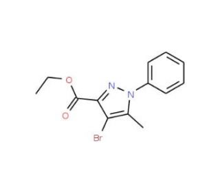 Ethyl 4-bromo-5-methyl-1-phenylpyrazole-3-carboxylate - chemical structure image