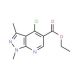 Ethyl 4-chloro-1,3-dimethylpyrazolo[3,4-b]pyridine 5-carboxylate (CAS 20481-15-6) - chemical structure image