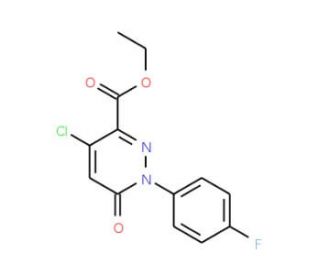 Ethyl 4-chloro-1-(4-fluorophenyl)-6-oxo-1,6-dihydro-3-pyridazinecarboxylate - chemical structure image