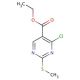 Ethyl 4-Chloro-2-methylthiopyrimidine-5-carboxylate (CAS 5909-24-0) - chemical structure image