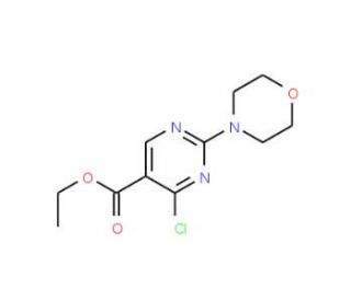 Ethyl 4-chloro-2-morpholinopyrimidine-5-carboxylate (CAS 34750-23-7) - chemical structure image