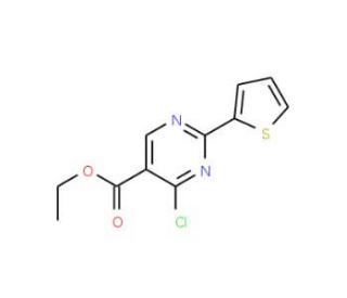 Ethyl 4-chloro-2-thien-2-ylpyrimidine-5-carboxylate (CAS 188937-40-8) - chemical structure image