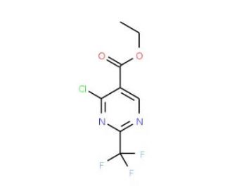 Ethyl 4-chloro-2-(trifluoromethyl)pyrimidine-5-carboxylate (CAS 720-01-4) - chemical structure image