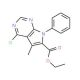 Ethyl 4-chloro-3-methyl-1-phenyl-1H-pyrrolo[2,3-d]pyrimidine-2-carboxylate (CAS 245728-43-2) - chemical structure image