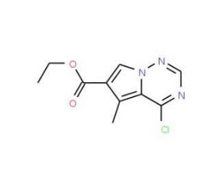 Ethyl 4-chloro-5-methylpyrrolo[2,1-f][1,2,4]triazine-6-carboxylate (CAS 427878-41-9) - chemical structure image