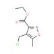 Ethyl 4-(chloromethyl)-5-methylisoxazole-3-carboxylate (CAS 886498-32-4) - chemical structure image