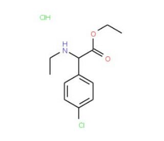 ethyl (4-chlorophenyl)(ethylamino)acetate hydrochloride - chemical structure image