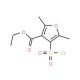 Ethyl 4-(chlorosulphonyl)-2,5-dimethyl-3-furoate (CAS 306936-34-5) - chemical structure image