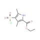 Ethyl 4-(chlorosulphonyl)-3,5-dimethyl-1H-pyrrole-2-carboxylate (CAS 368869-88-9) - chemical structure image