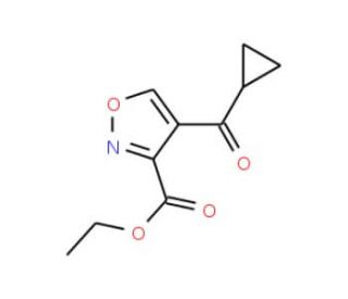 Ethyl 4-(cyclopropylcarbonyl)-3-isoxazolecarboxylate - chemical structure image