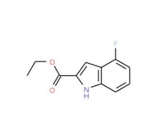 Ethyl-4-fluoroindole-2-carboxylate (CAS 348-32-3) - chemical structure image