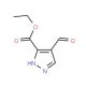 Ethyl 4-formyl-1H-pyrazole-5-carboxylate - chemical structure image