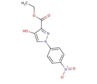 ethyl 4-hydroxy-1-(4-nitrophenyl)-1H-pyrazole-3-carboxylate - chemical structure image