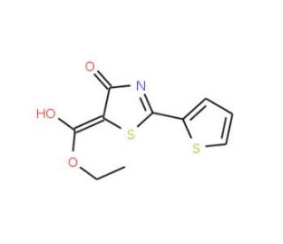 Ethyl 4-hydroxy-2-(2-thienyl)-1,3-thiazole-5-carboxylate (CAS 924869-00-1) - chemical structure image