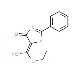 Ethyl 4-hydroxy-2-phenyl-1,3-thiazole-5-carboxylate (CAS 70547-29-4) - chemical structure image