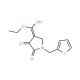 Ethyl 4-hydroxy-5-oxo-1-(2-thienylmethyl)-2,5-dihydro-1H-pyrrole-3-carboxylate 의 분자 구조, CAS 번호: 131436-78-7 Ethyl 4-hydroxy-5-oxo-1-(2-thienylmethyl)-2,5-dihydro-1H-pyrrole-3-carboxylate (CAS 131436-78-7) - chemical structure image
