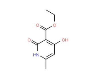 Ethyl-4-hydroxy-6-methyl-2-pyridone-3-carboxylate (CAS 10350-10-4) - chemical structure image
