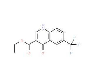 Ethyl 4-hydroxy-6-(trifluoromethyl)quinoline-3-carboxylate (CAS 26893-12-9) - chemical structure image