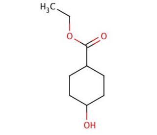Ethyl 4-hydroxycyclohexanecarboxylate, mixture of cis and trans (CAS 17159-80-7) - chemical structure image