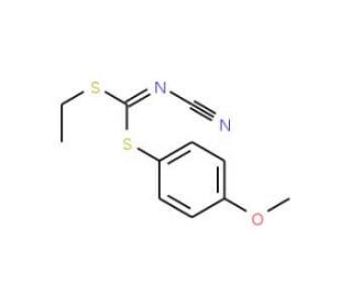 Ethyl (4-methoxyphenyl) cyanocarbonimidodithioate - chemical structure image