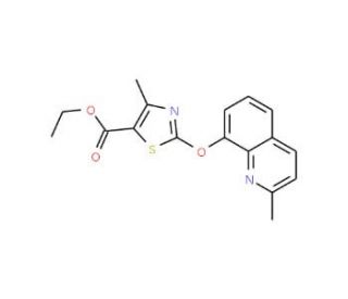ethyl 4-methyl-2-[(2-methylquinolin-8-yl)oxy]-1,3-thiazole-5-carboxylate - chemical structure image
