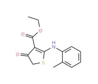 Ethyl 4-oxo-2-(2-toluidino)-4,5-dihydro-3-thiophenecarboxylate - chemical structure image