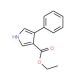 Ethyl 4-phenylpyrrole-3-carboxylate (CAS 64276-62-6) - chemical structure image