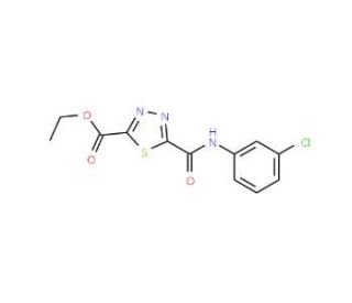 Ethyl 5-{[(3-chlorophenyl)amino]carbonyl}-1,3,4-thiadiazole-2-carboxylate - chemical structure image