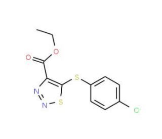 Ethyl 5-[(4-chlorophenyl)sulfanyl]-1,2,3-thiadiazole-4-carboxylate - chemical structure image