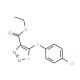 Ethyl 5-[(4-chlorophenyl)sulfanyl]-1,2,3-thiadiazole-4-carboxylate - chemical structure image