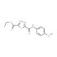 Ethyl 5-{[(4-methoxyphenyl)amino]carbonyl}-1,3,4-thiadiazole-2-carboxylate - chemical structure image
