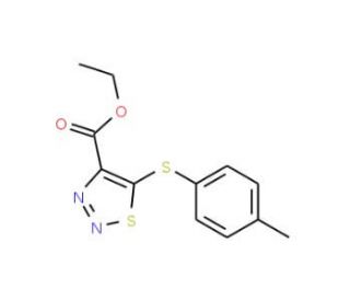 Ethyl 5-[(4-methylphenyl)sulfanyl]-1,2,3-thiadiazole-4-carboxylate - chemical structure image