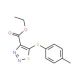 Ethyl 5-[(4-methylphenyl)sulfanyl]-1,2,3-thiadiazole-4-carboxylate - chemical structure image