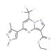 Ethyl 5-(1,3-dimethyl-1H-pyrazol-4-yl)-7-(trifluoromethyl)pyrazolo[1,5-a]pyrimidine-3-carboxylate - chemical structure image