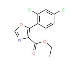 Ethyl 5-(2,4-dichlorophenyl)oxazole-4-carboxylate (CAS 254749-13-8) - chemical structure image