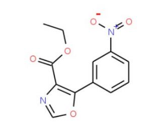 Ethyl 5-(3-nitrophenyl)oxazole-4-carboxylate (CAS 916674-05-0) - chemical structure image