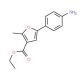 Ethyl 5-(4-aminophenyl)-2-methyl-3-furoate (CAS 175276-70-7) - chemical structure image