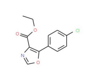 Ethyl 5-(4-chlorophenyl)oxazole-4-carboxylate (CAS 127919-28-2) - chemical structure image