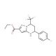 ethyl 5-(4-fluorophenyl)-7-(trifluoromethyl)-4,5,6,7-tetrahydropyrazolo[1,5-a]pyrimidine-2-carboxylate - chemical structure i